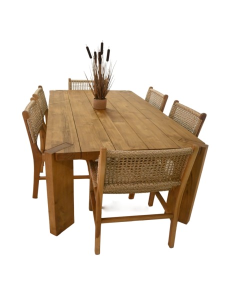 Τραπέζι Cornie 220cm Ξύλου Teak Oranon